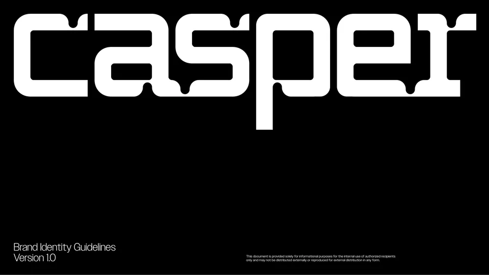 The custom dripping-ink Casper wordmark on black, from the JKR brand guidelines